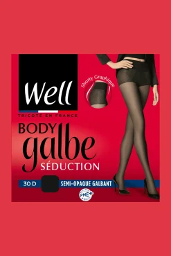 Collant Galbant Semi-opaque 30D Body Galbe Séduction - Noir