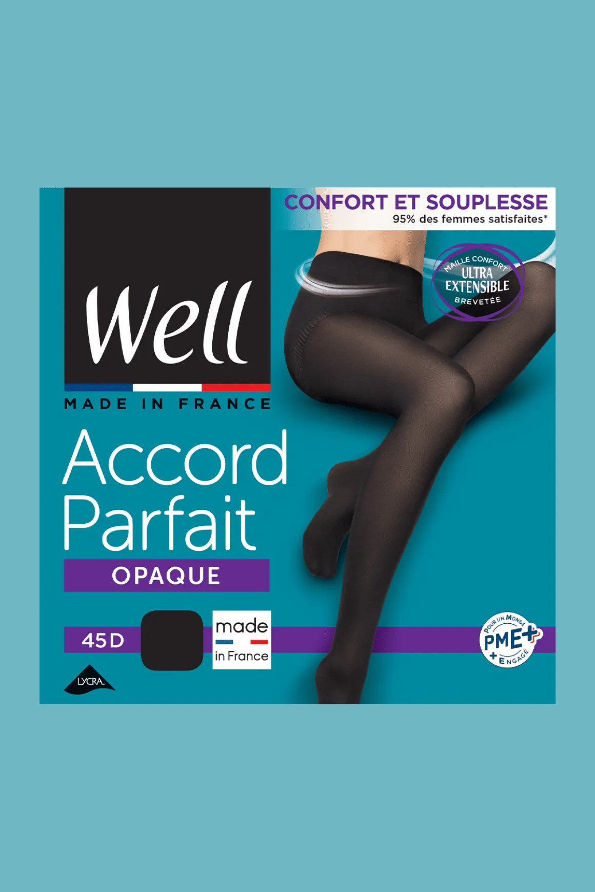 Collant Opaque 45D Accord Parfait - Noir