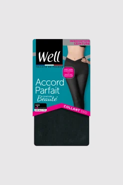 Collant Opaque 55D Accord Parfait Ceinture Beauté - Noir