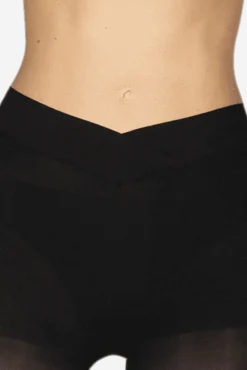 Collant Opaque 55D Accord Parfait Ceinture Beauté - Noir