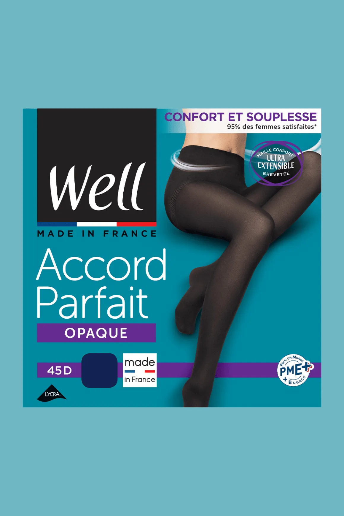 Collant Opaque 45D Accord Parfait - Bleu nuit