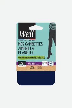 Collant Opaque 60D Éco-Responsable - Bleu profond