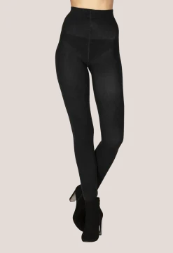 Collant Opaque 220D Laine Angora Allure d'Hiver - Noir cendré