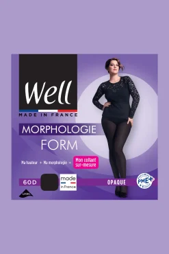 Collant Opaque 60D sur-mesure Morphologie - Noir