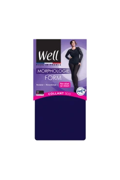 Collant Opaque 50D sur-mesure Morphologie - Bleu profond