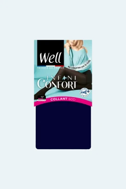 Collant Opaque 60D Well Infini Confort - Bleu de minuit