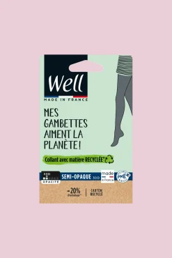 Collant Semi-Opaque 30D Éco-Responsable - Noir