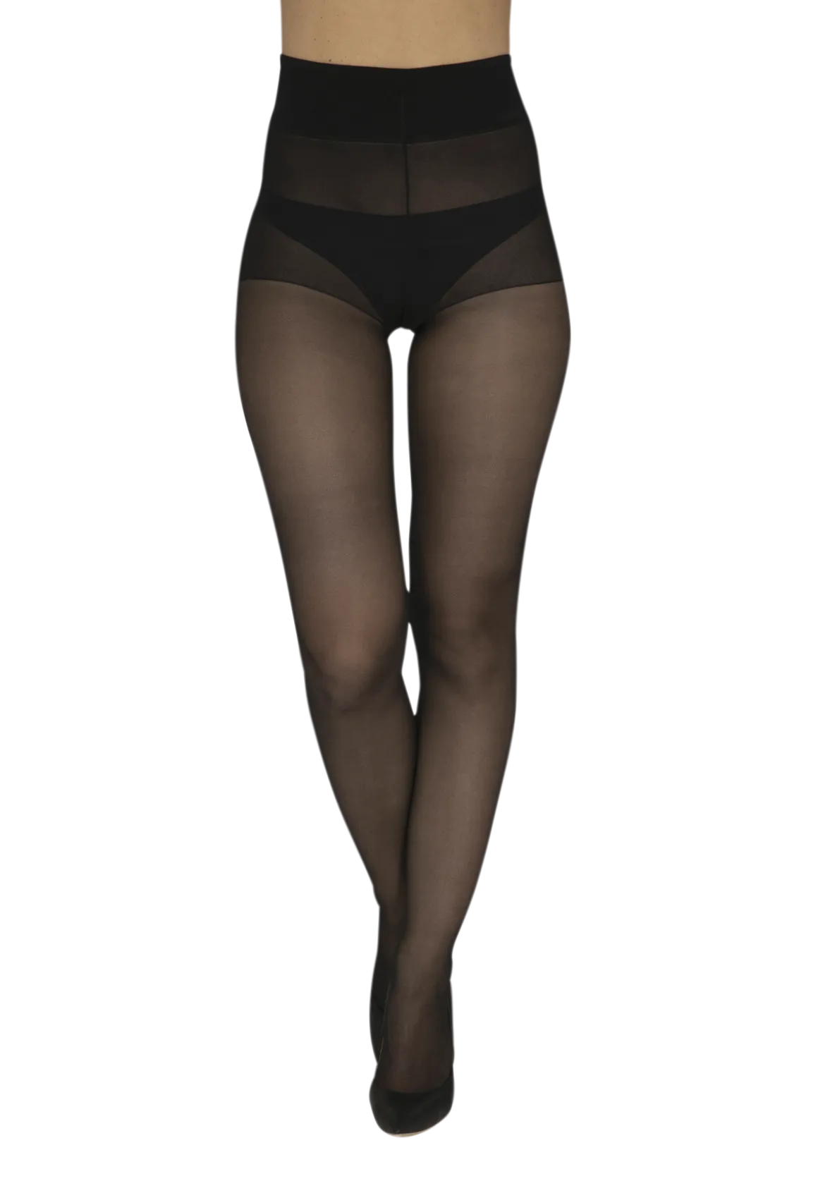 Collant Semi-Opaque 30D sur-mesure Morphologie - Noir