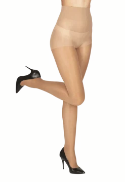 Collant Transparent 19D Actiwell Circulation - Beige naturel