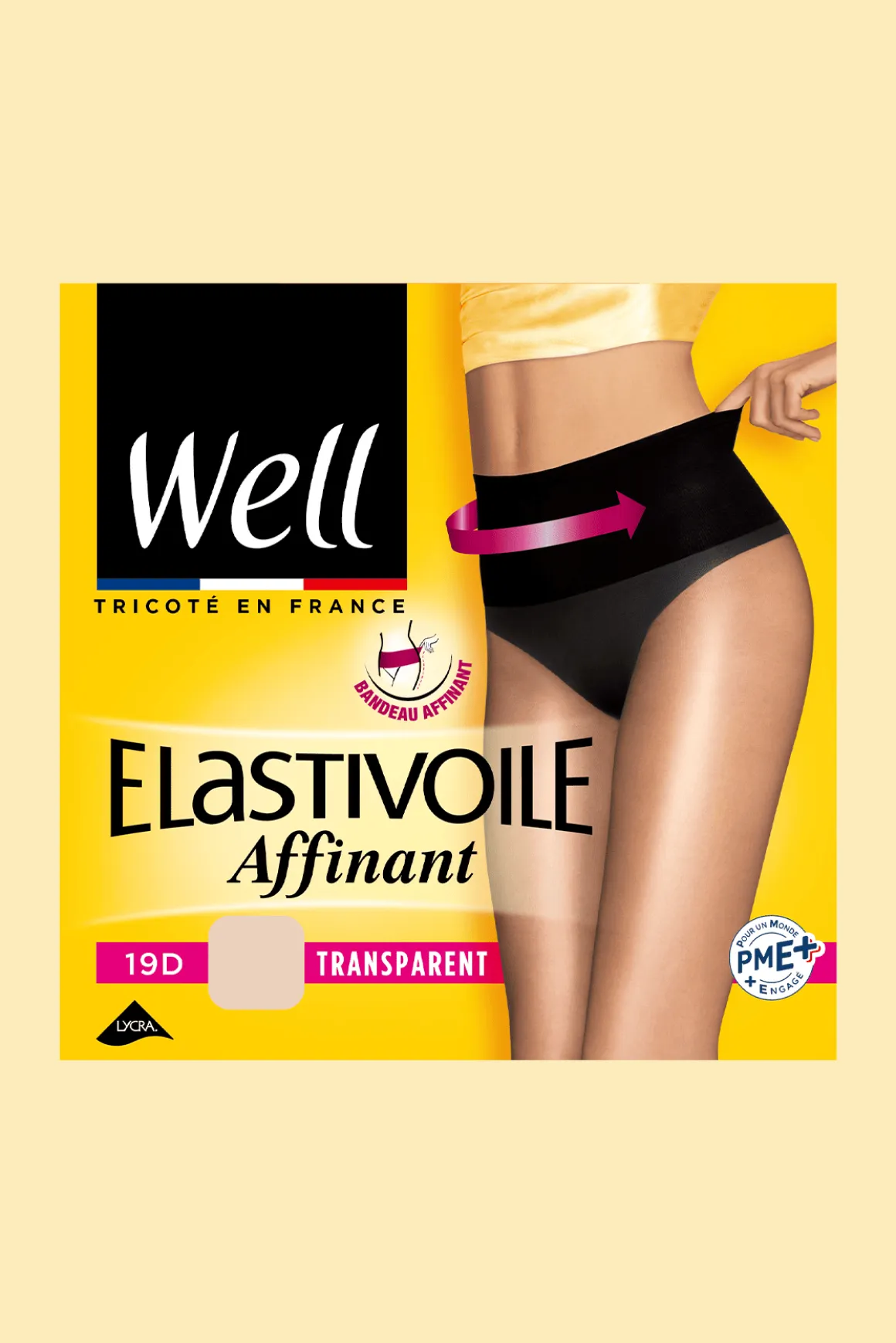 Collant Transparent 19D Elastivoile Affinant - Beige medium