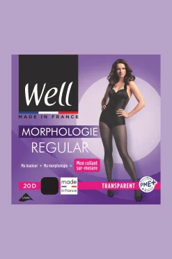 Collant Transparent 20D sur-mesure Morphologie - Noir