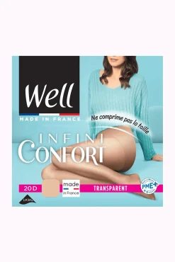 Collant Transparent 20D Well Infini Confort - Beige élégant