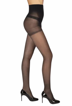 Collant Voile Galbant 22D Body Galbe - Noir