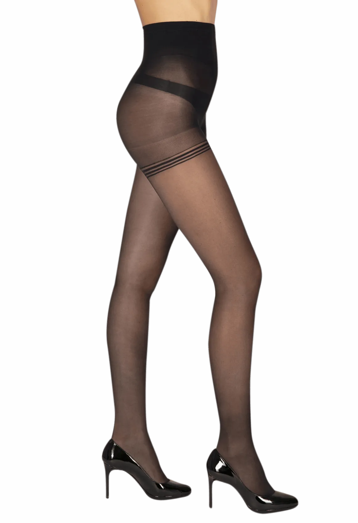 Collant Voile Galbant 22D Body Galbe - Noir