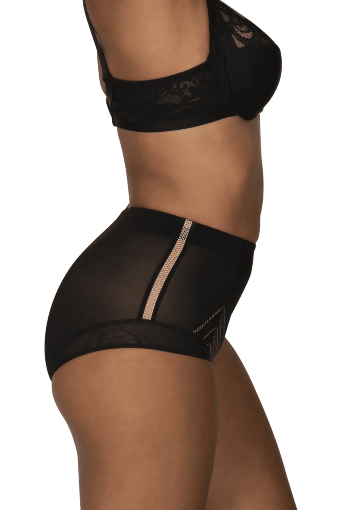Culotte Haute Body Galbe Elégance - Noir dune