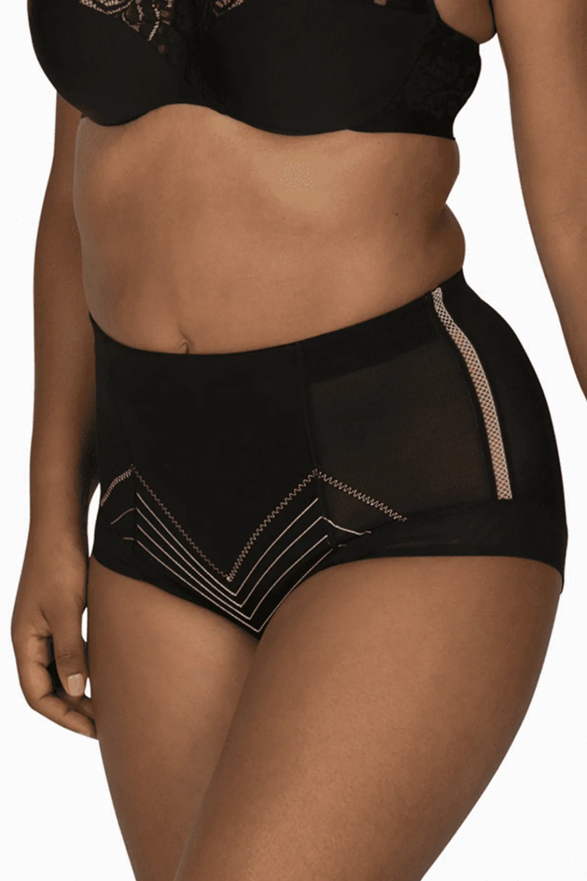 Culotte Haute Body Galbe Elégance - Noir dune