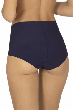 Culotte Haute Microfibre Invisi Galbe - Bleu nuit