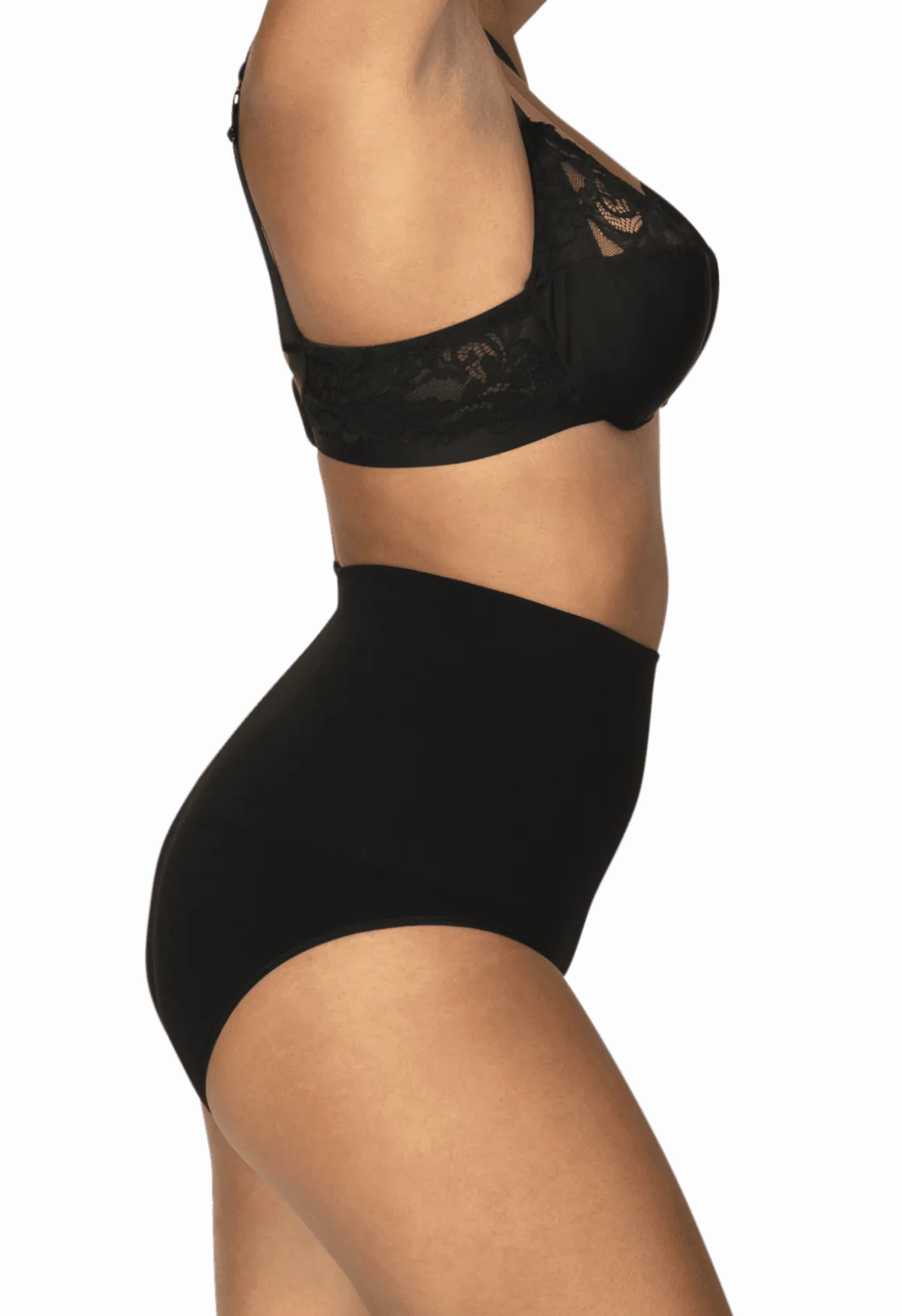 Culotte Haute Morphologie Ventre Plat - Noir