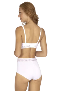 Culotte taille haute Arty Graphik - Blanc
