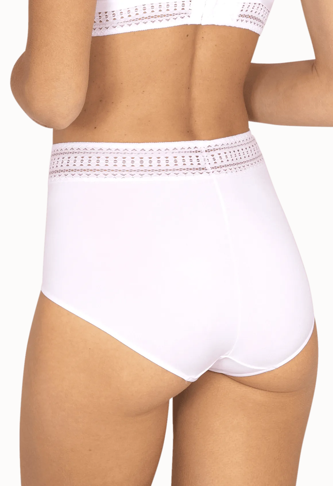 Culotte taille haute Arty Graphik - Blanc