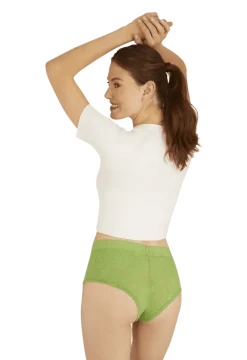 Duo Pop Lot de 2 Shortys - Vert éclatant / blanc