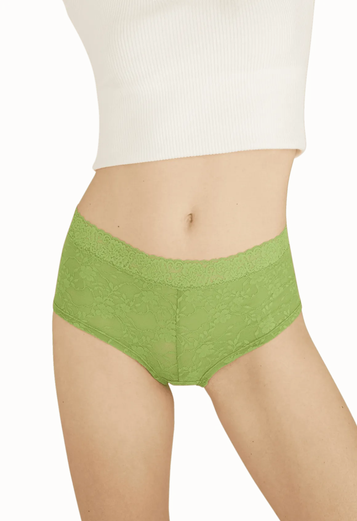 Duo Pop Lot de 2 Shortys - Vert éclatant / blanc