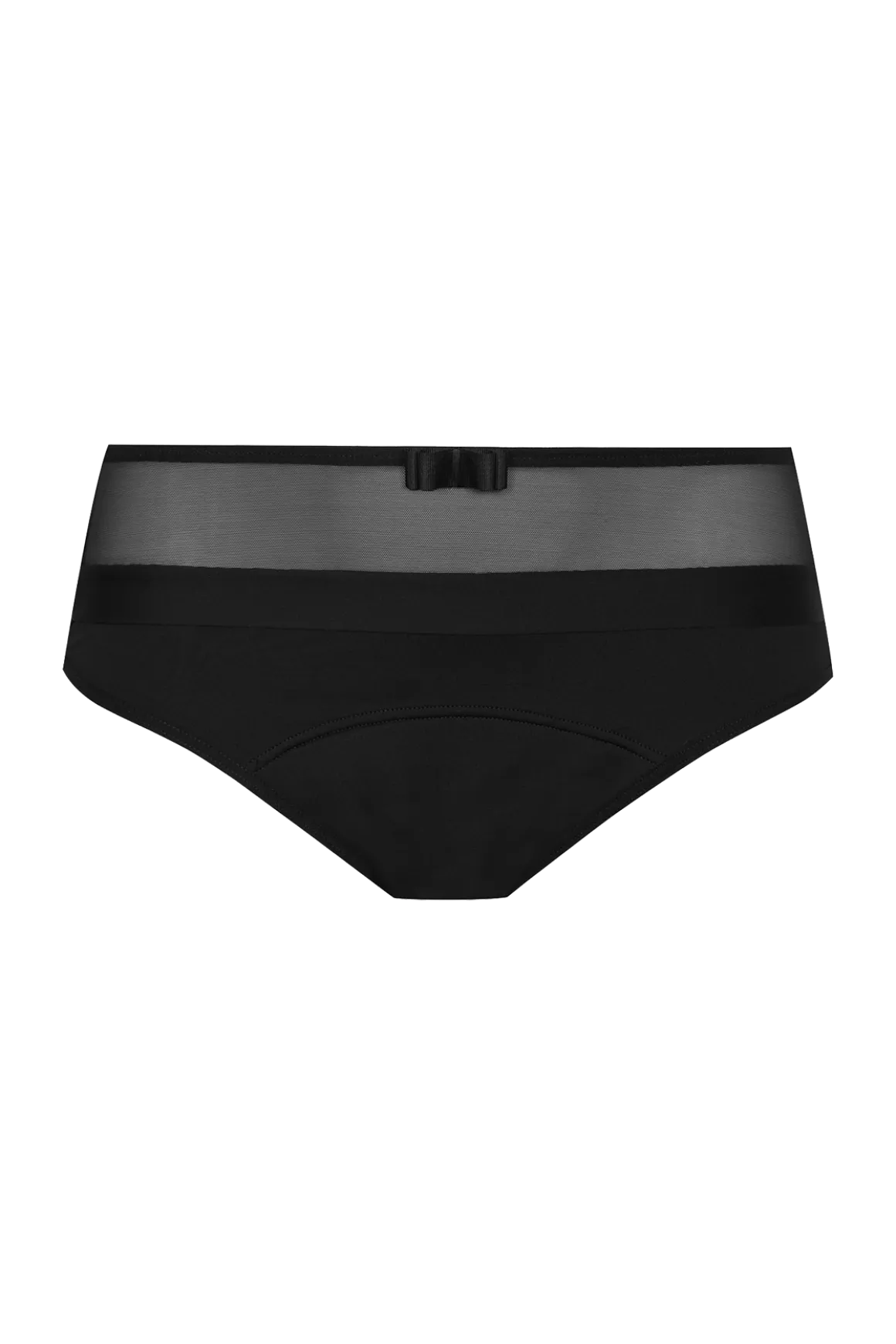 Flux Abondant - Culotte Menstruelle Tulle Design Intimement WELL - Noir