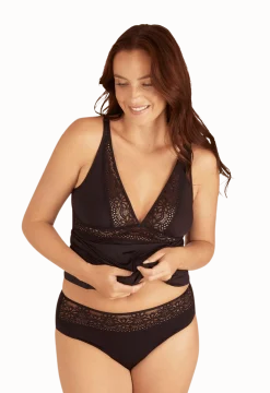 Flux Abondant - Culotte Menstruelle en coton Intimement WELL - Noir