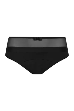 Flux Modéré - Culotte Menstruelle Tulle Design Intimement WELL - Noir