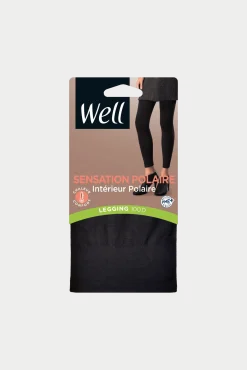 Legging ultra-opaque 100D Sensation Polaire - Noir ébène