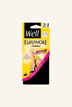Lot de 2 paires de Mi-bas Satiné 19D Elastivoile - Noir