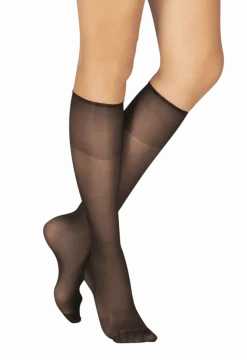 Lot de 2 paires de Mi-bas Satiné 19D Elastivoile - Noir