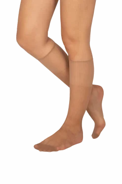 Lot de 2 paires de Mi-bas Transparent Tenue Parfaite 15D Well Infini Confort - Miel