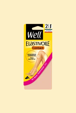 Lot de 2 paires de Mi-bas Transparent 19D Elastivoile Contact - Beige miel