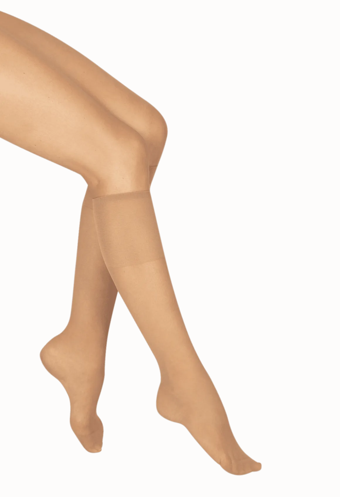 Lot de 4 paires de Mi-Bas Transparents 20D - Beige