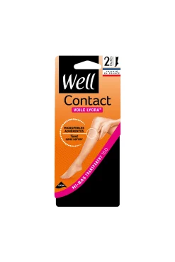 Lot de 2 paires de Mi-bas Voile 15D Contact Lycra - Noir