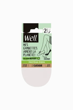 Lot de 2 paires de Protège-Pieds Éco-Responsables - Blanc