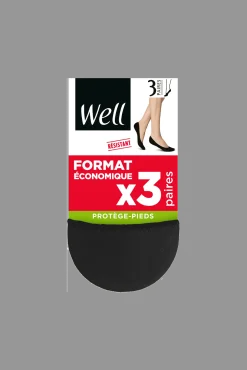 Lot de 3 paires de Protège-Pieds - Noir
