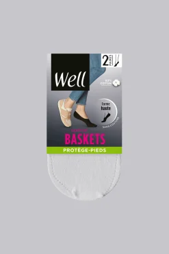 Lot de 2 paires de Protège-Pieds Spécial Baskets - Blanc