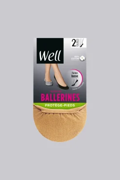 Lot de 2 paires de Protège-Pieds Spécial Ballerines - Naturel