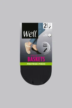 Lot de 2 paires de Protège-Pieds Spécial Baskets - Noir