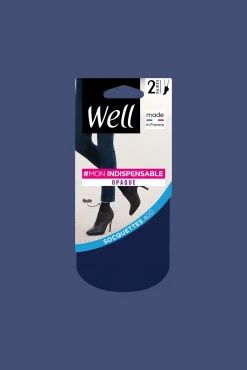 Lot de 2 paires de Socquettes Opaques 40D Mon Indispensable - Bleu nuit