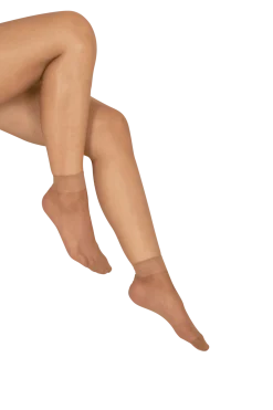 Lot de 2 paires de Socquettes Transparentes Tenue Parfaite 15D Well Infini Confort - Miel