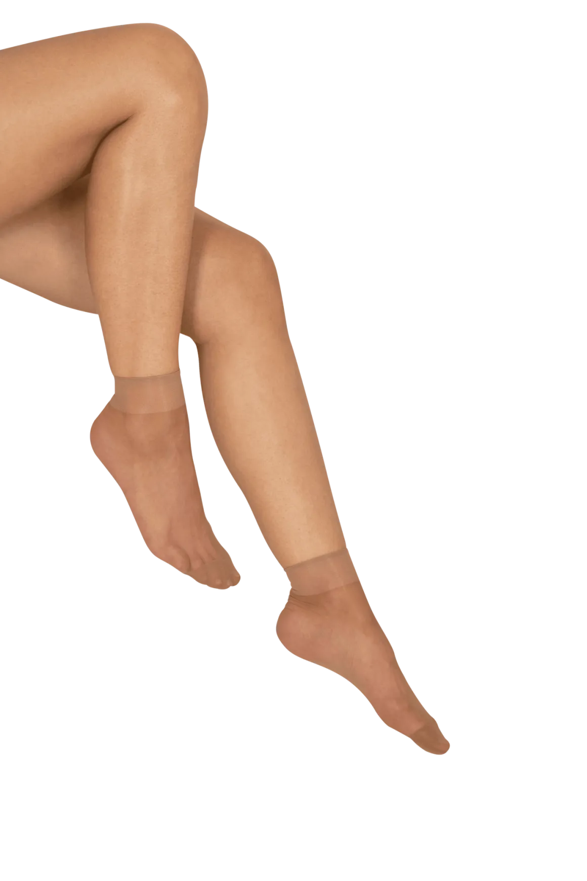 Lot de 2 paires de Socquettes Transparentes Tenue Parfaite 15D Well Infini Confort - Miel