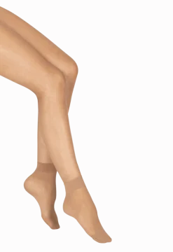 Lot de 4 paires de Socquettes Transparentes 20D - Beige