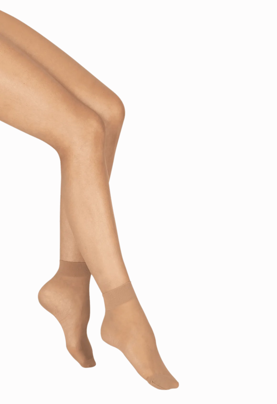 Lot de 4 paires de Socquettes Transparentes 20D - Beige