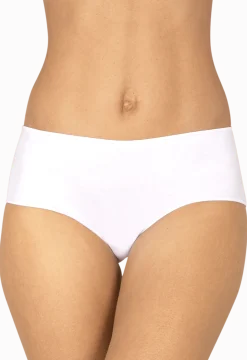 Lot de 3 Shortys en coton bio Intimement Bio - Blanc / bleu / poudre