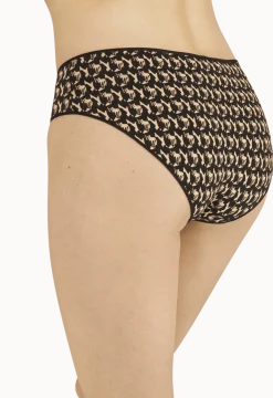 Lot de 3 slips en coton bio Intimement Bio - Graphique / noir / nude