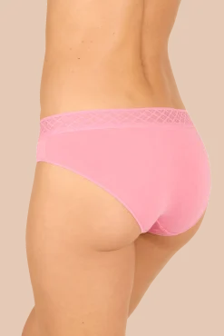 Lot de 3 Slips - Trio Dentelle Coton - Nuit étoilée / rose bonbon / blanc