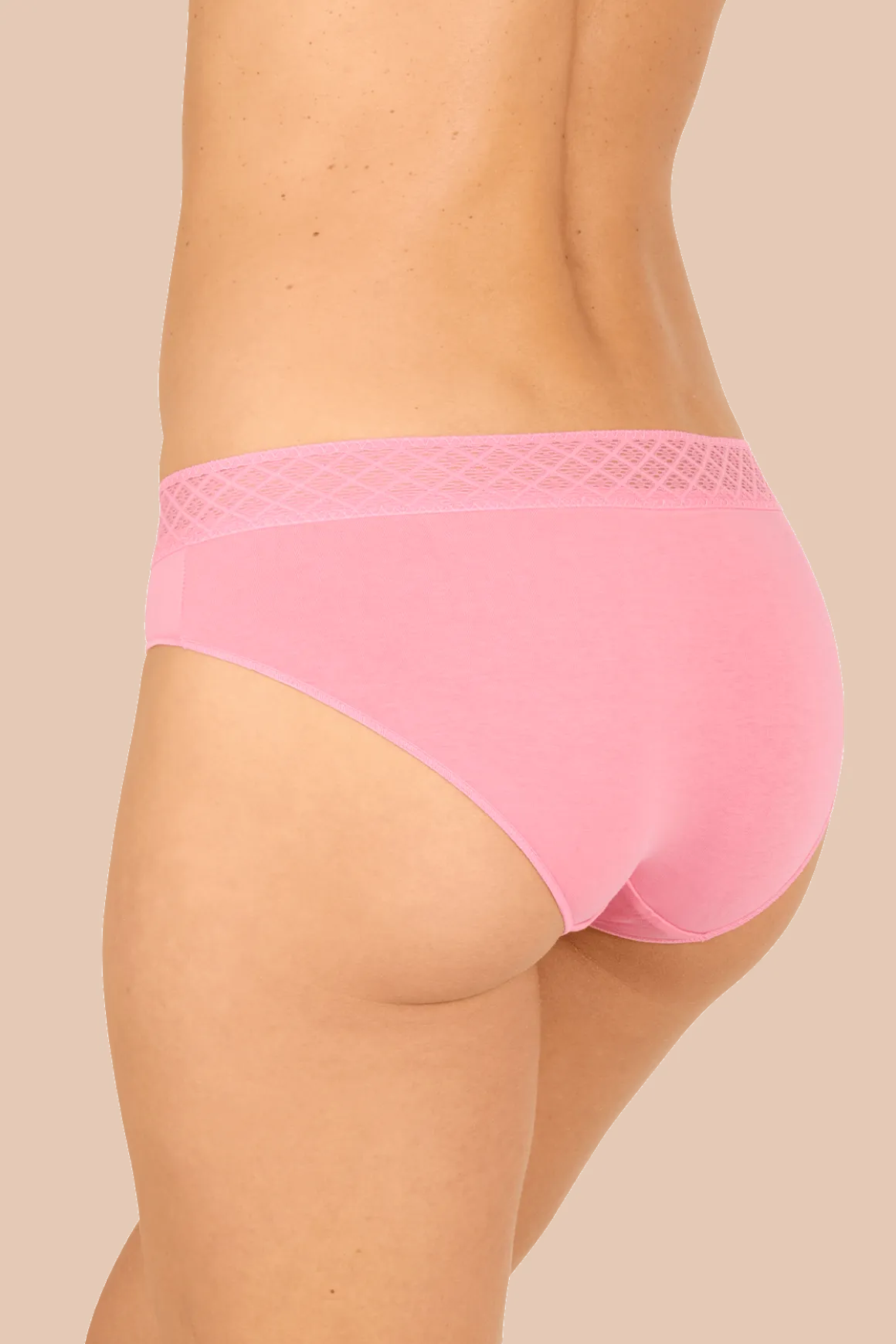 Lot de 3 Slips - Trio Dentelle Coton - Nuit étoilée / rose bonbon / blanc
